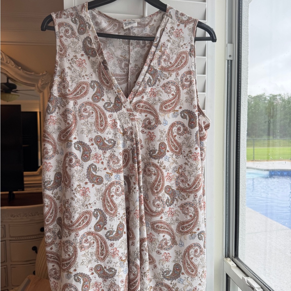 Late August Paisley Sleeveless Top